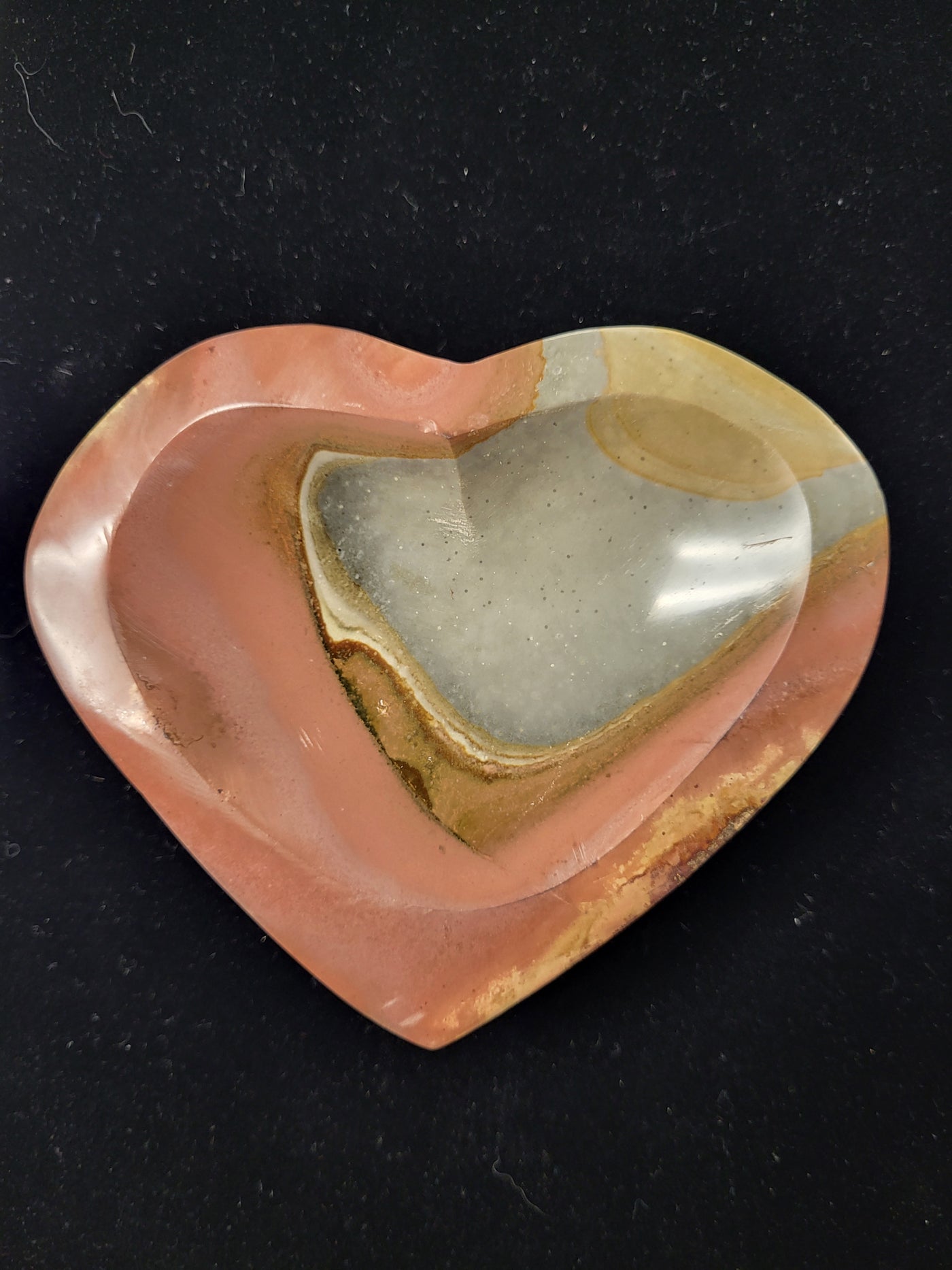 Polychrome Jasper Heart Bowl 4.7"