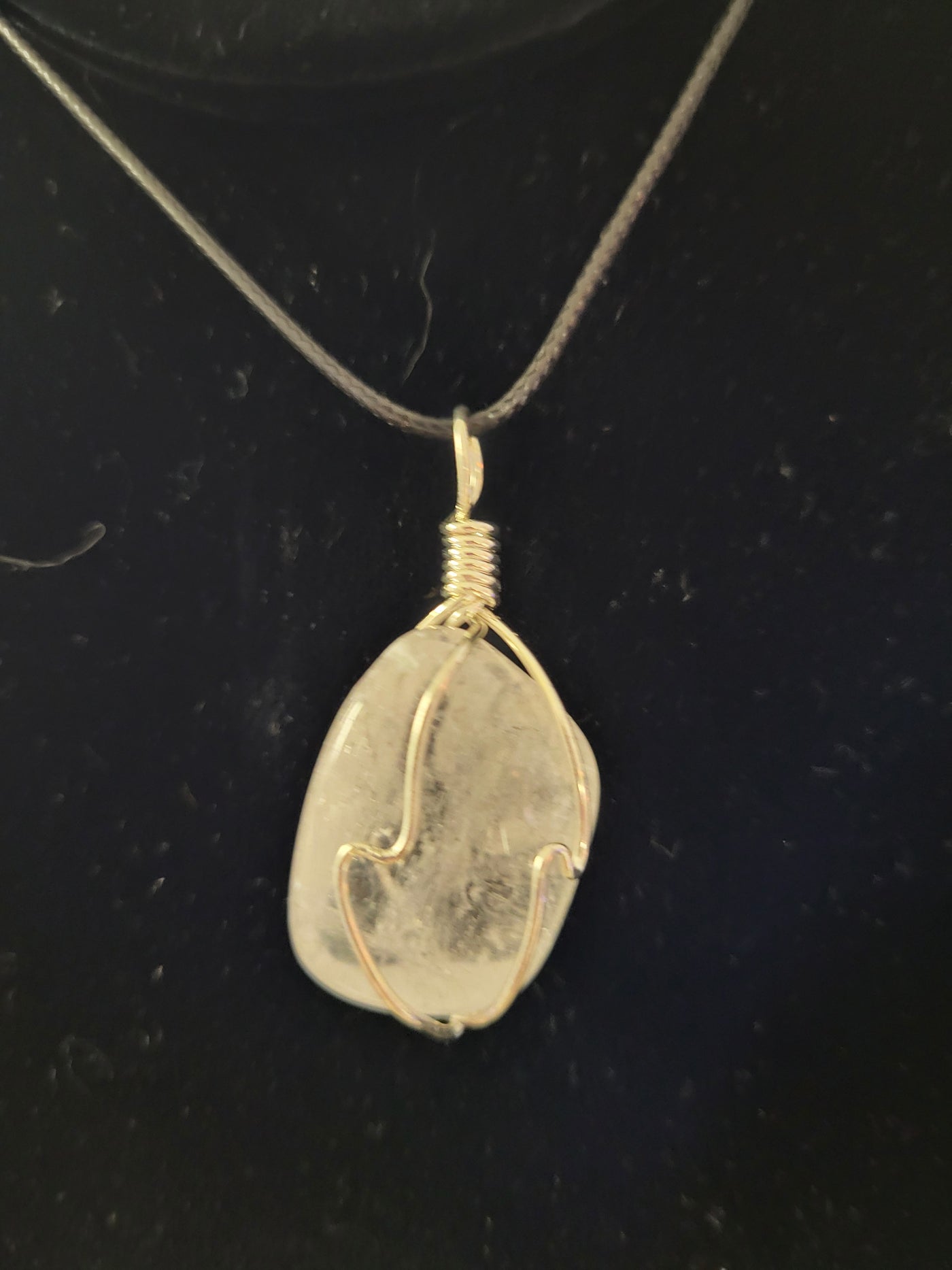 Clear Quartz Wire Wrap Pendant & Necklace