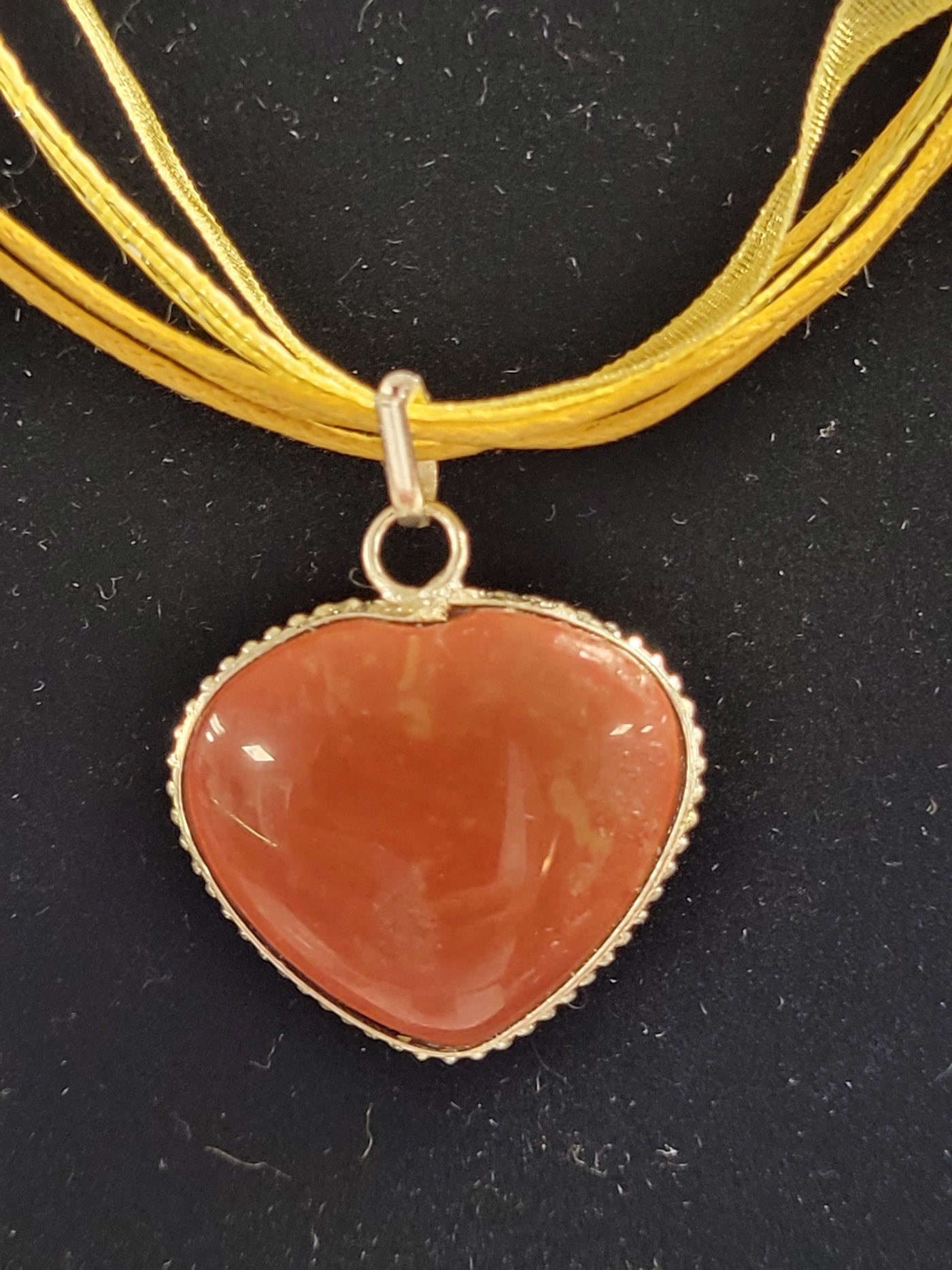 Red Jasper Heart Pendant & Necklace