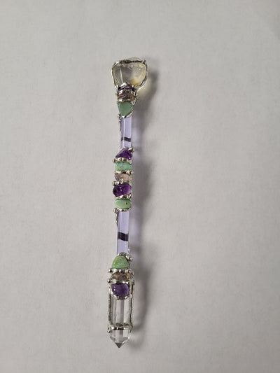 WELLBING Crystal Wand - Medium Amethyst Chrysoprase Citrine