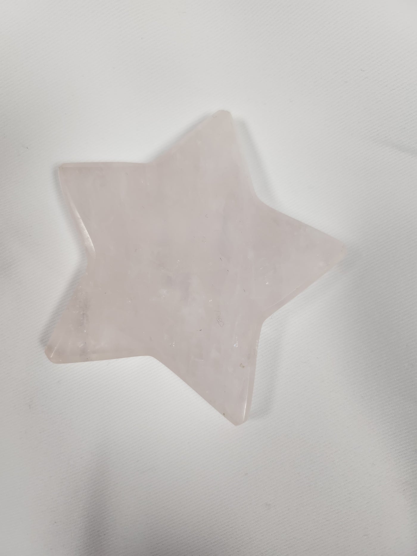 Rose Quartz Star Carved (approx 3")