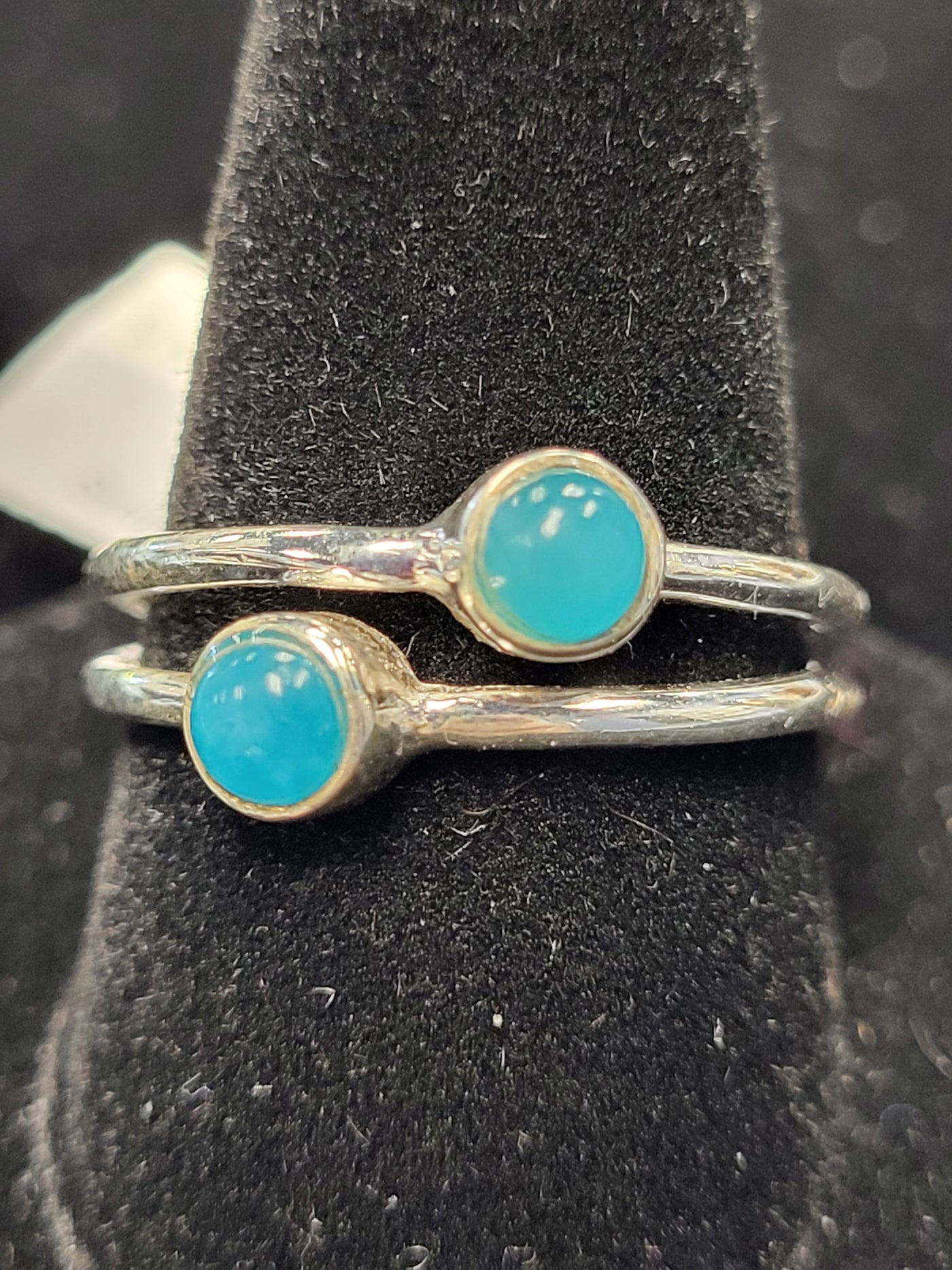 Smithsonite Duo Ring Sterling Silver Size 8.5