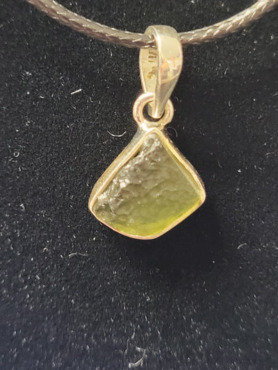 Moldavite Sterling Silver Pendant 1.89g