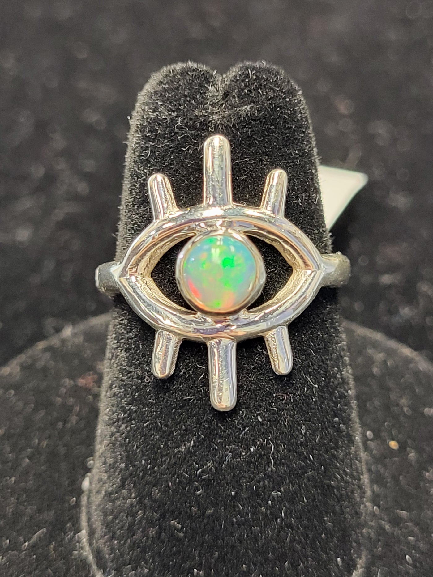 Ethiopian Evil Eye Ring Sterling Silver Size 7