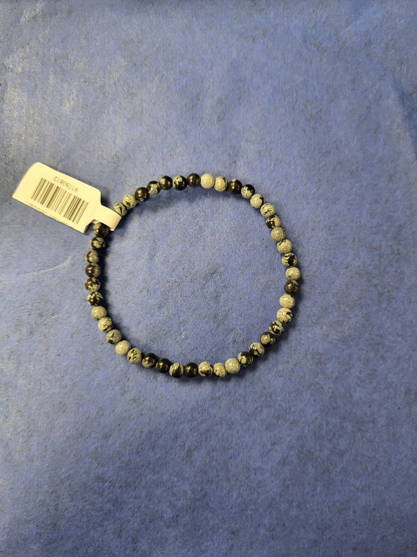 Snowflake Obsidian Crystal 4mm Bracelet