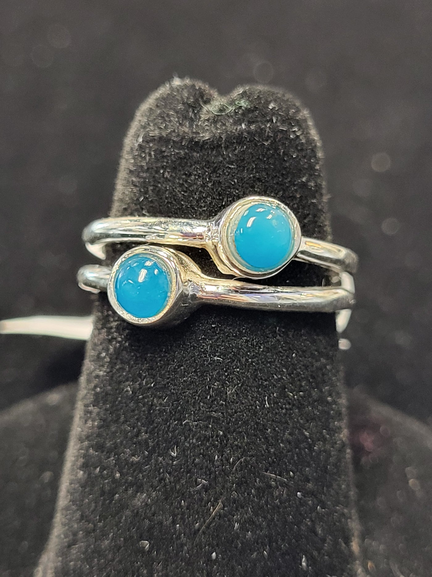 Smithsonite Duo Ring Sterling Silver Size 5