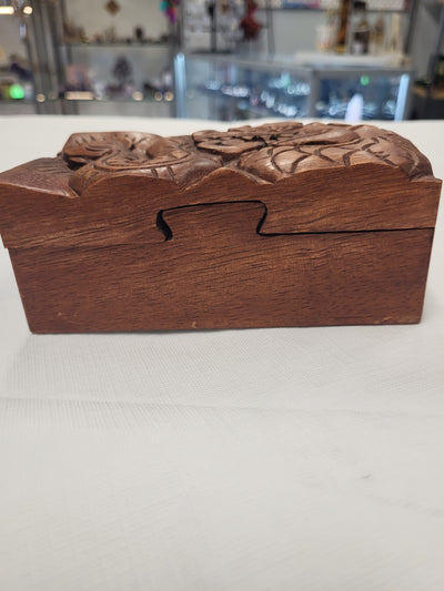 Dragon Handcarved Wood Puzzle Box