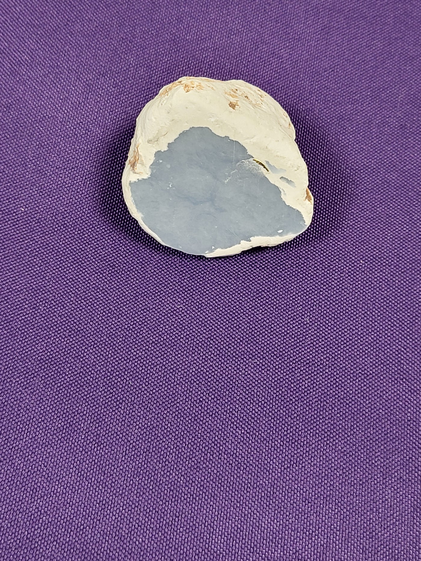 Blue Chalcedony Natural Geode Slice Polished Side