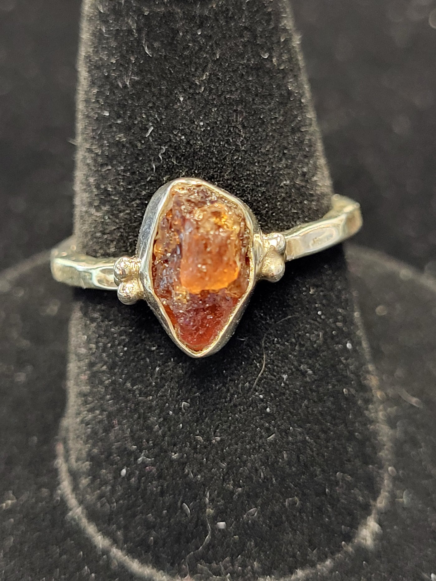 7 Citrine Freeform Ring Sterling Silver Size 7