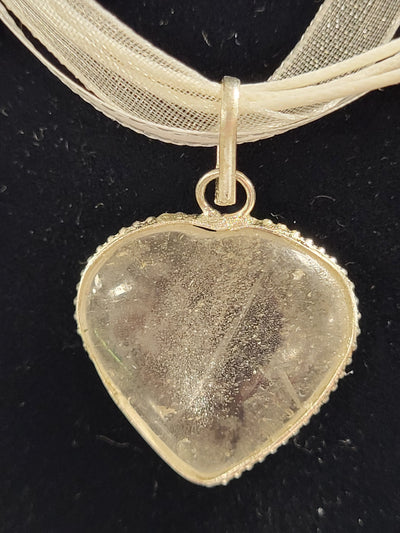 Clear Quartz Heart Pendant & Necklace