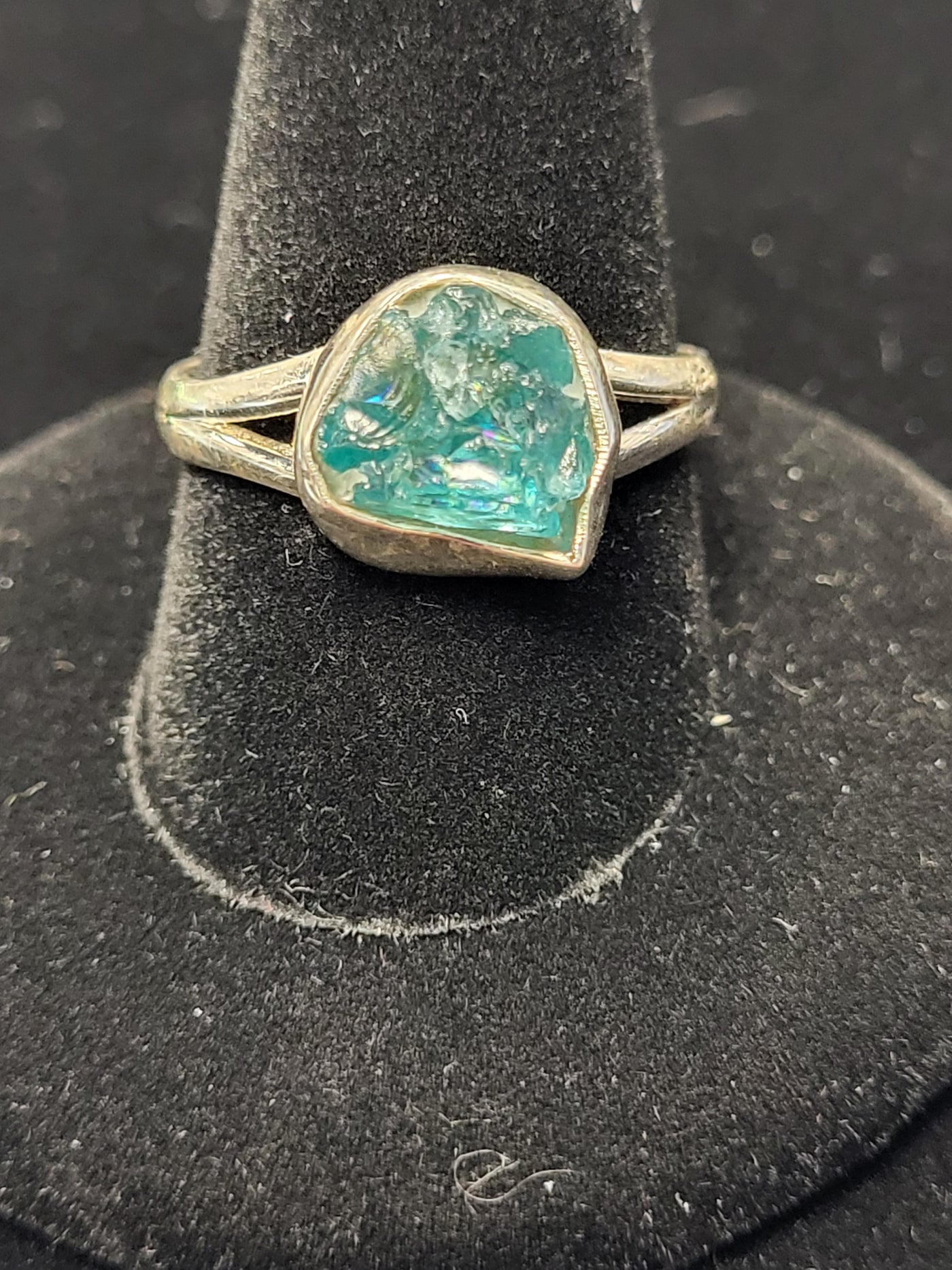 9 Apatite Freeform Ring 925 Sterling Silver Size 9