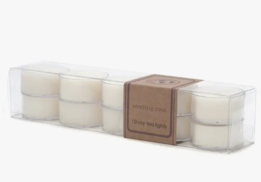 "Sterling Rose" Tea Lights Soy Candle