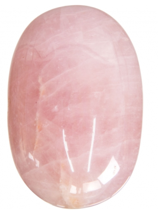 1.75" Rose Quartz Palmstone Natural Crystal