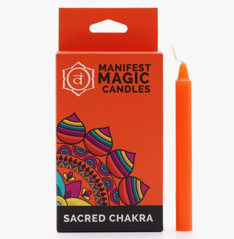 Sacral Chakra Manifest Magic Spell Chime Candles -Small Taper