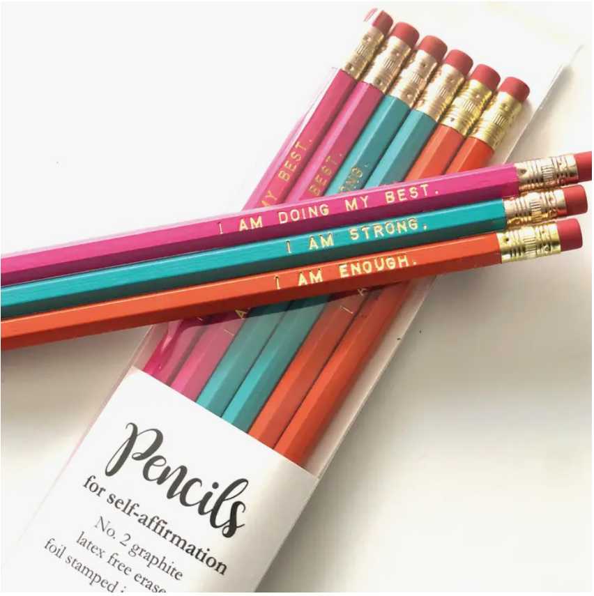 Self Affirmation Positivity Pencils (Set of 6)