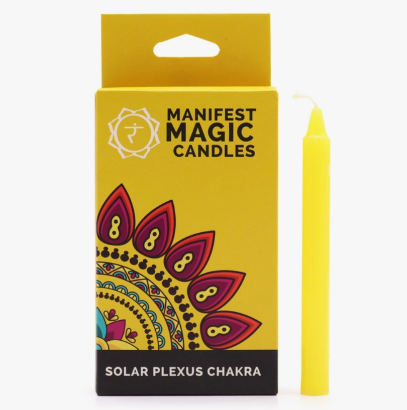 Solar Plexus Chakra Manifest Magic Spell Chime Candles -Small Taper