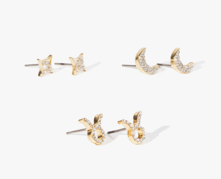 Taurus Star Sign Mix & Match Post Earrings