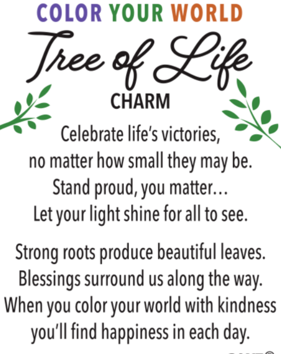 Tree of Life Color Your World Good Luck Charm