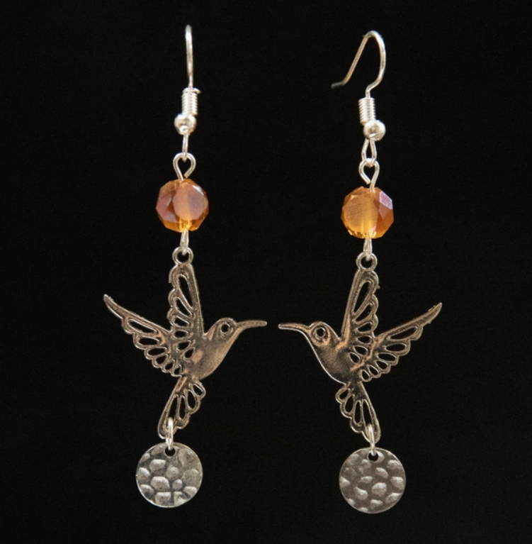 Twin Hummers Dangle Earrings