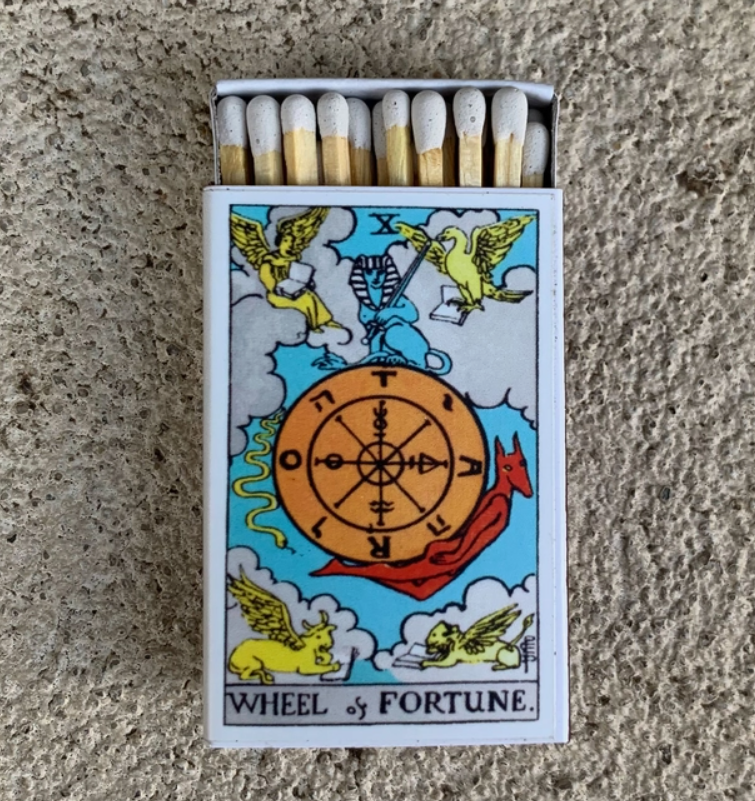 Wheel Of Fortune Tarot Matchbox 2.25"L