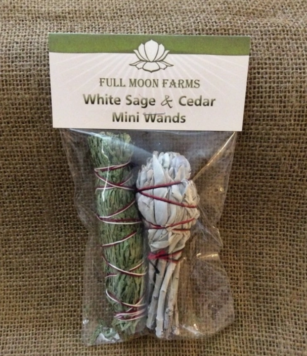 White Sage & Cedar Mini Wands - Pack Of 2