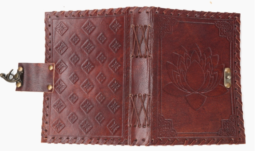 Lotus Flower Leather Journal #2936