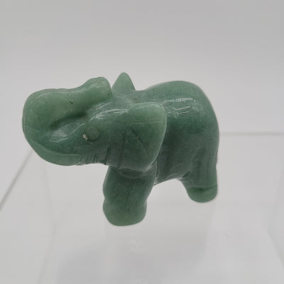 Aventurine Carved Elephant 2"L