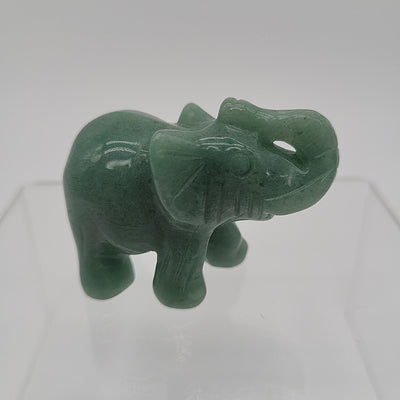 Aventurine Carved Elephant 2"L