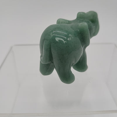 Aventurine Carved Elephant 2"L