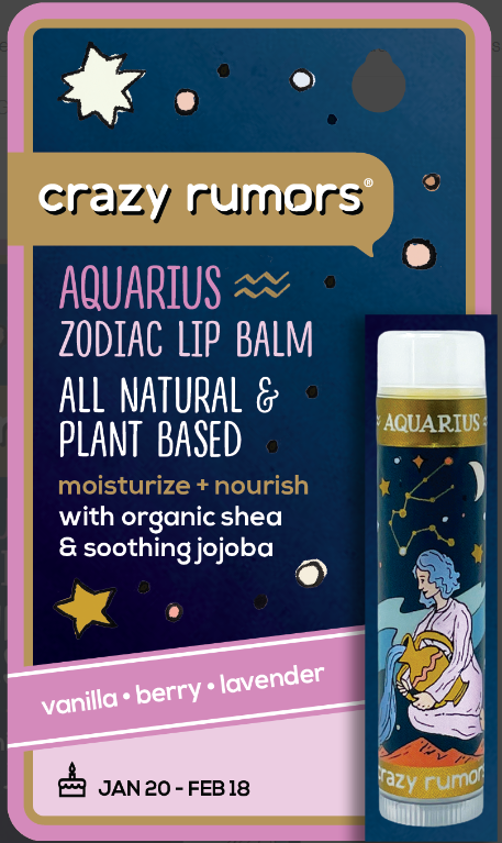 Aquarius - Air Zodiac Lip Balm