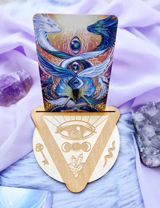 Third Eye Wooden Tarot Card Stand - Tarot Card Holder