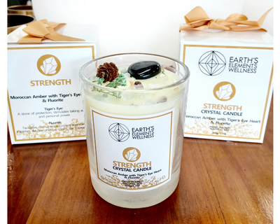 Strength Crystals in Candle - Earth Elements Wellness