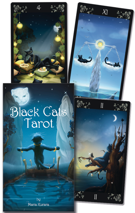 Black Cats Tarot Deck BY LO SCARABEO, MARIA KUARA