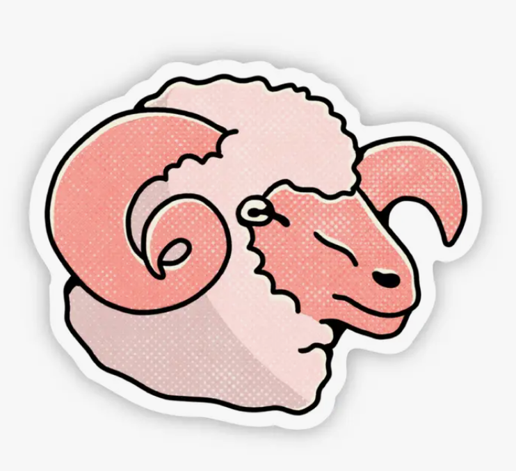 Aries Ram Sign Zodiac Sticker #BM-0001-2454