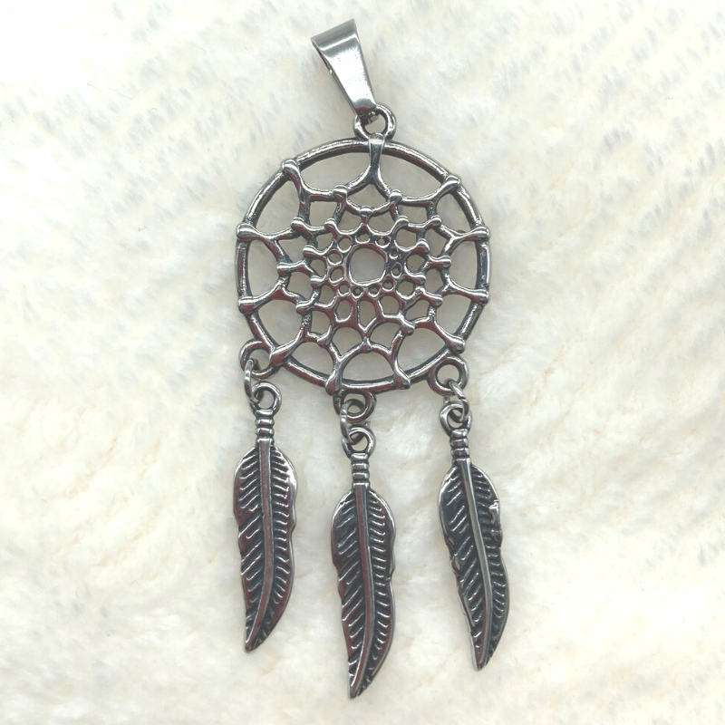 Dreamcatcher Pendant, Stainless Steel