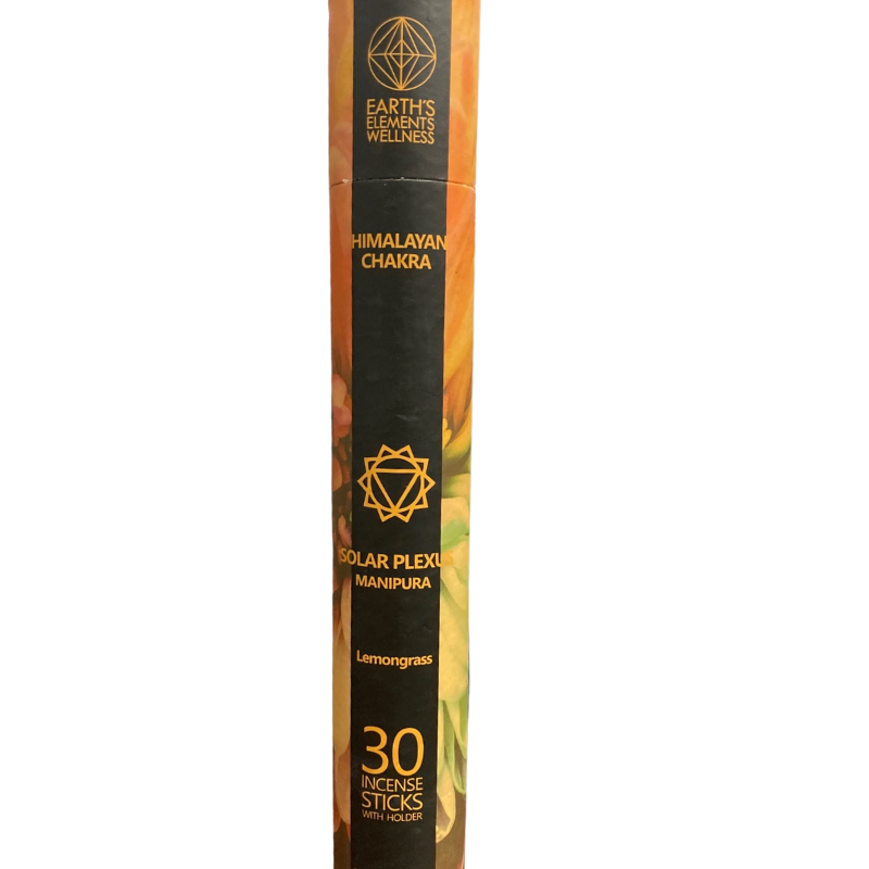 Himalayan SOLAR PLEXUS 30 Chakra Incense Sticks w/ Holder - Lemongrass