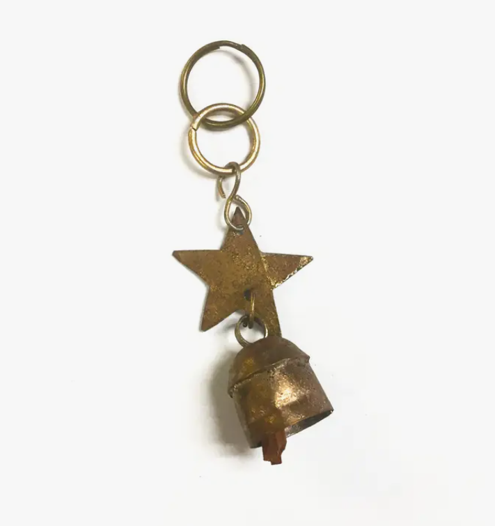 Micro Bell Keychain w/Star