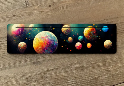 Planets Tarot Card Holder (Painted Wood) 11.5"