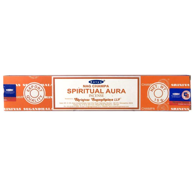 Spiritual Aura Satya Incense 10" Sticks 15 per Package