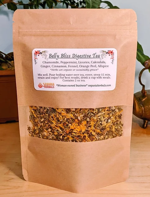Belly Bliss Digestive Tea - Artisanal Blend by Sequoia Herbals