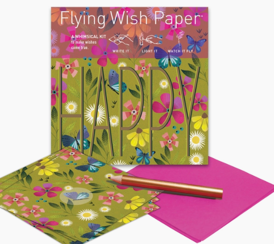 Happy Flying Wish Papers - Write it, Light it, Watch It Fly!