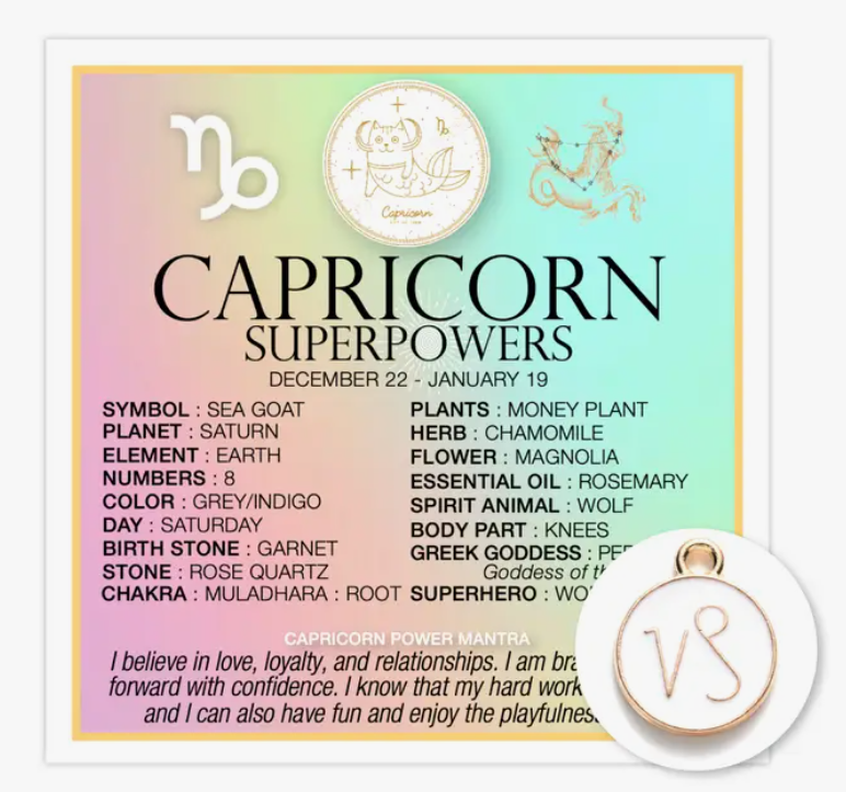 Capricorn Zodiac Charm Superpowers