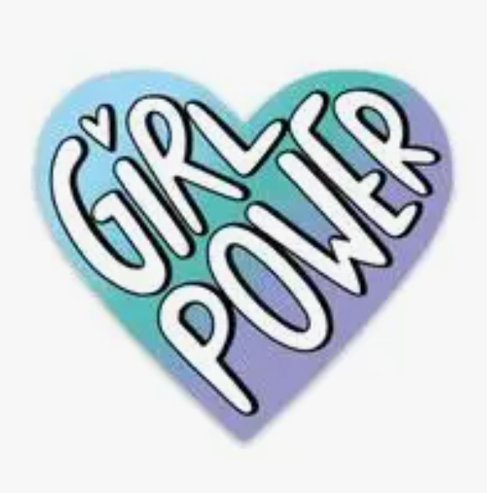 Girl Power Heart Sticker