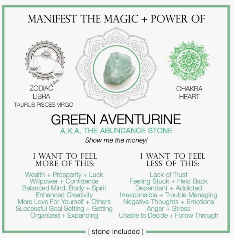 Green Aventurine Manifest the Magic & Power