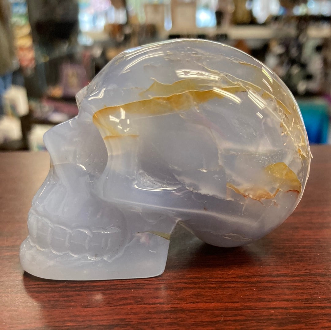 Chalcedony Skull Carved