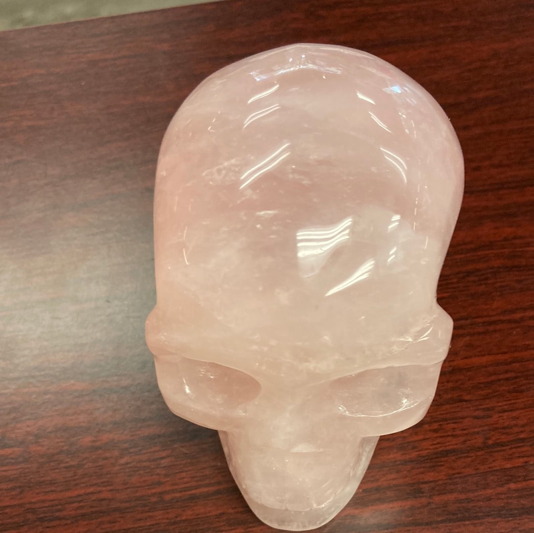 Rose Quartz Skull Large