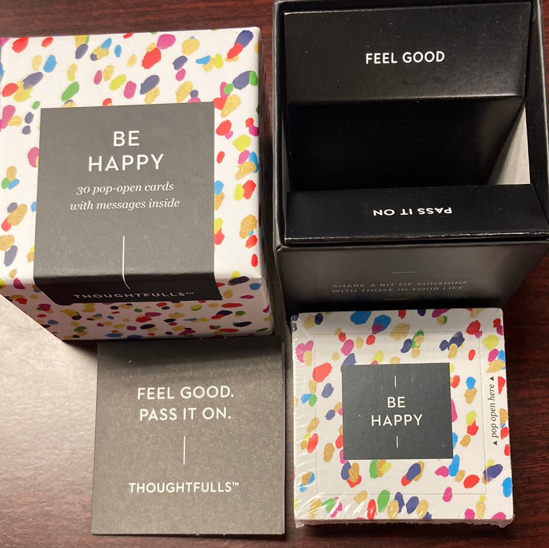 "Be Happy" 30 Pop Up Thoughtfulls Inspirational Cards