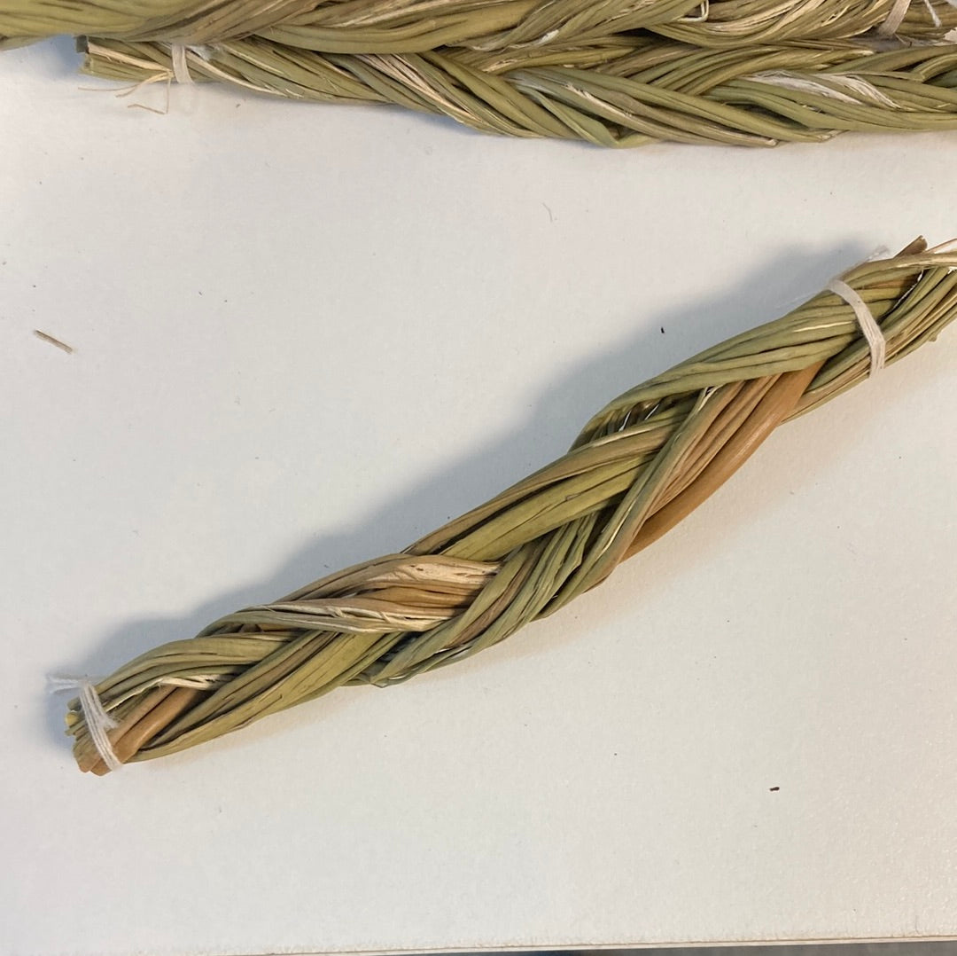 4" Braided Sweet Grass Smudge Bundle