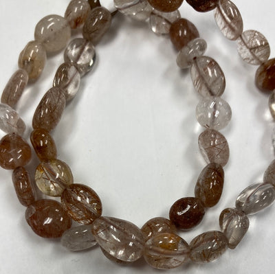 Copper Rutilated Quartz - Beaded Bracelet