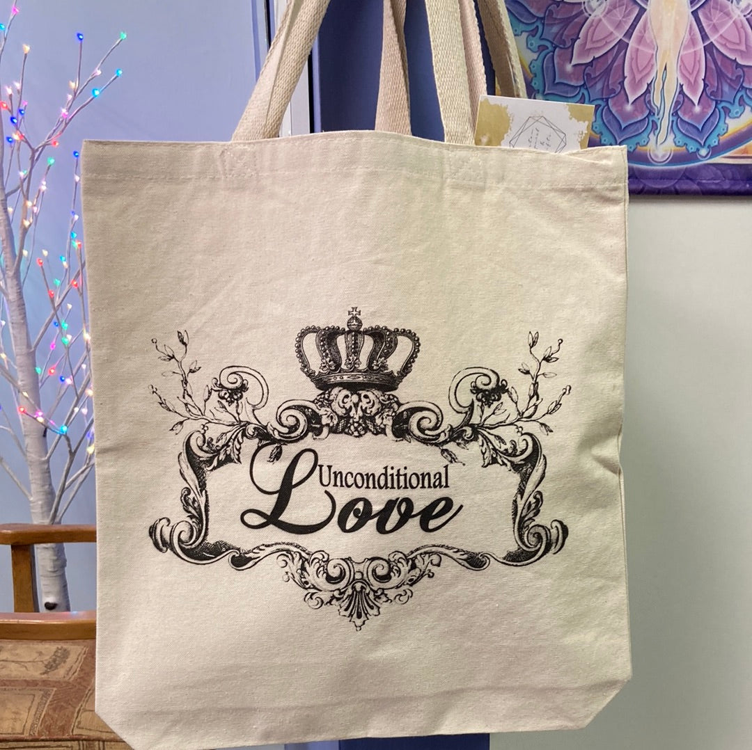 Unconditional Love Royal Crown Canvas Tote Bag